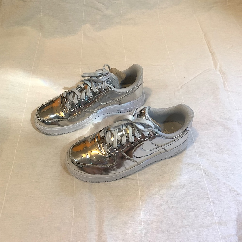 Nike Air Force Liquid Metal Chrome | Metallic Silver